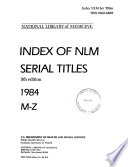 Index of NLM Serial Titles Book