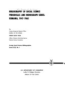 Bibliography of Social Science Periodicals and Monograph Series: Norway