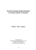 Towards Entrepreneurship Education in Primary Schools in Tanzania