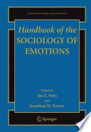 Handbook of the Sociology of Emotions Book