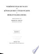 Veröffentlichungen der Universitäts-sternwarte zu Berlin-Babelsberg