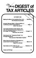 The Monthly Digest Of Tax Articles