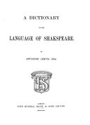 A Dictionary of the Language of Shakspeare