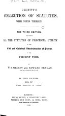 Chitty's Collection of Statutes [1225-1864] with Notes Thereon