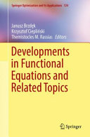 Developments in Functional Equations and Related Topics Book
