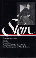 Gertrude Stein: Writings 1903-1932 (LOA #99)