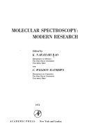 Molecular Spectroscopy  Modern Research