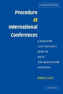 Procedure at International Conferences