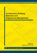Architecture, Building Materials and Engineering Management