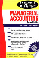 Schaum s Outline of Managerial Accounting Book