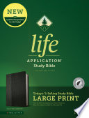 NLT Life Application Study Bible  Third Edition  Large Print  Leatherlike  Black Onyx  Indexed  Book
