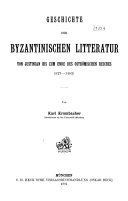 Geschichte der byzantinischen Litteratur