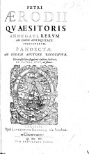 Petri Ærodii ... Decretorum lib. VI. Itemq́ue liber singularis De origine&auctoritate rerum iudicatarum