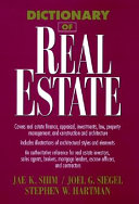 Dictionary of Real Estate Book