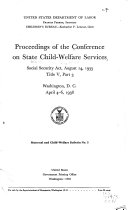 Proceedings of the Conference on State Child-welfare Services