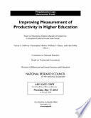 Improving Measurement of Productivity in Higher Education Book