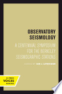 Observatory Seismology Book