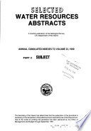 Selected Water Resources Abstracts Book