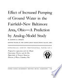 Effect of Increased Pumping of Ground Water in the Fairfield New Baltimore Area  Ohio