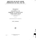 Agriculture and Related Agencies Appropriations for Fiscal Year 1978