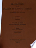 Transactions American Philosophical Society Vol 37 Part 2 1947 