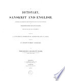 A Dictionary  Sanskrit and English Book