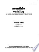 Monthly Catalogue  United States Public Documents