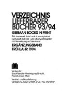 German books in print Book