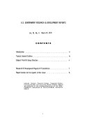 U S  Government Research   Development Reports
