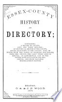 Essex County History and Directory