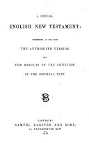 A Critical English New Testament
