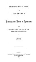Annual Report of the Secretary of the Massachusetts State Board of Agriculture    