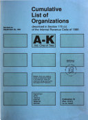 Cumulative List of Organizations Described in Section 170  c  of the Internal Revenue Code of 1986