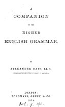 A companion to the Higher English grammar