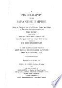 A Bibliography of the Japanese Empire
