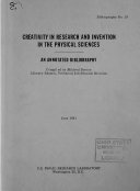 Creativity in Research and Invention in the Physical Sciences