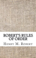 Robert s Rules of Order Book