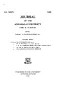Journal of the Annamalai University