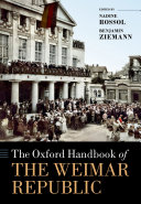The Oxford Handbook of the Weimar Republic