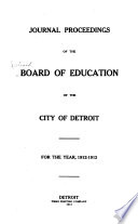 Proceedings Of The Board Of Education Detroit