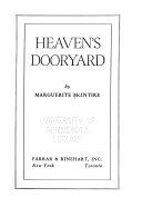 Heaven s Dooryard Book PDF