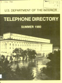 Telephone directory, United States Department of the Interior