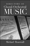 Directory of Choral orchestral Music