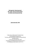 Jahresbericht der Biologischen Bundesanstalt für Land- und Forstwirtschaft in Braunschweig