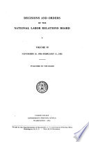 Decisions and Orders of the National Labor Relations Board Book
