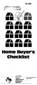 Home Buyer's Checklist
