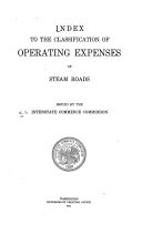 Condensed Classification of Operating Expenses of Steam Roads