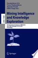 Mining Intelligence and Knowledge Exploration Book