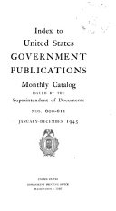 United States Government Publications Monthly Catalog