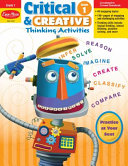 Critical and Creative Thinking Activities  Grade 1 Book